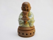 Курильница "Маленький Будда", глина и глазурь