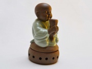 Курильница "Маленький Будда", глина и глазурь
