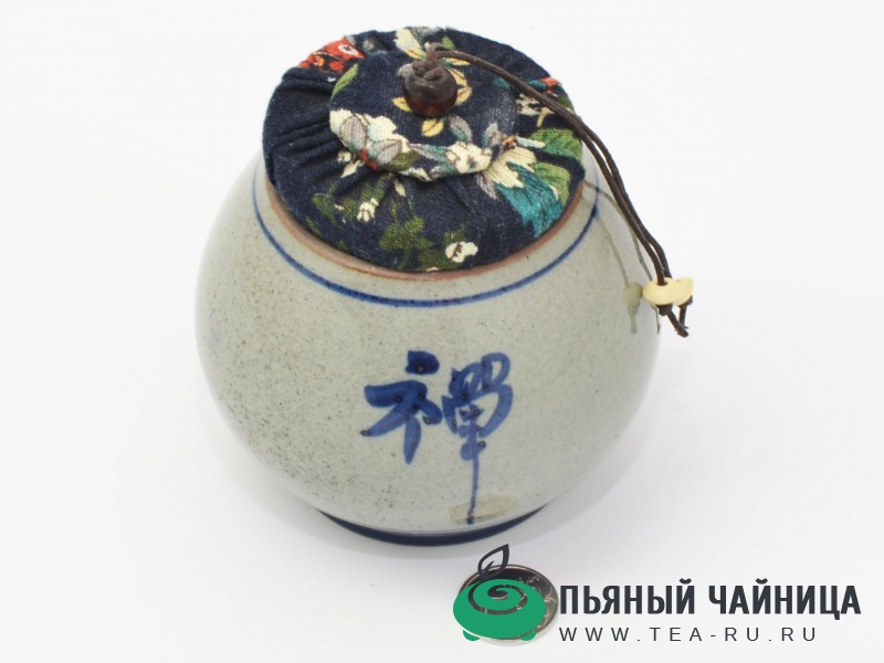 Чайница, керамика и глазурь, ручная роспись, 350мл.