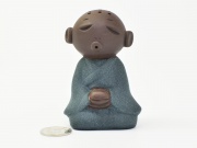 Чайная игрушка "Монах", синий, глина