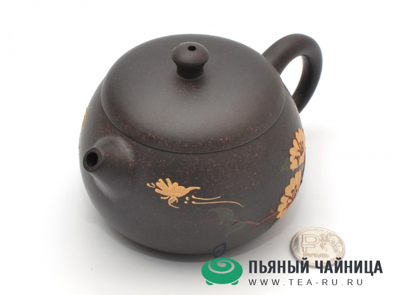 Чайник Ин Ван Ху, исинская глина хэй цзинь ни, 170мл.