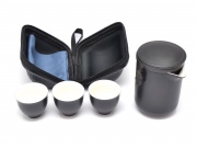 Походный чайный набор на 1-3 человека, керамика, черный