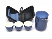 Походный чайный набор на 1-3 человека, керамика, синий