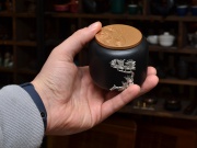 Чайница "Горная сосна", керамика и металл, 220мл.