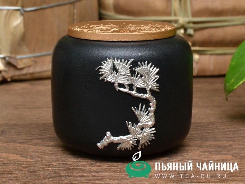 Чайница "Горная сосна", керамика и металл, 220мл.