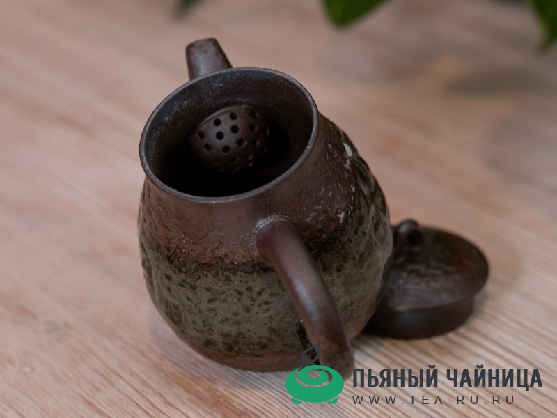 Чайник "Застывший огонь", керамика дуньхуанского обжига, 110мл.
